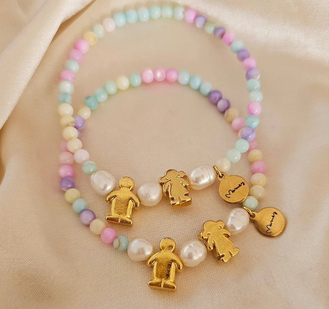 PULSERA PERLAS PASTEL