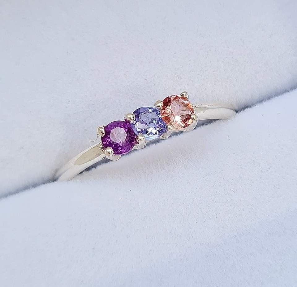 ANILLO PIEDRAS NACIMIENTO PLATA