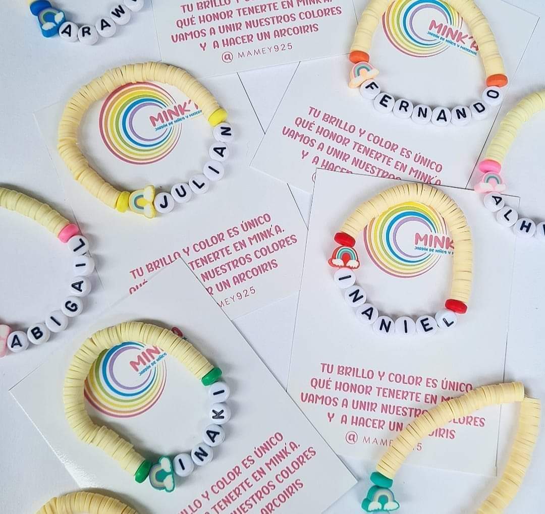 PAQUETE DE PULSERAS PERSONALIZADAS PARA FIESTAS INFANTILES