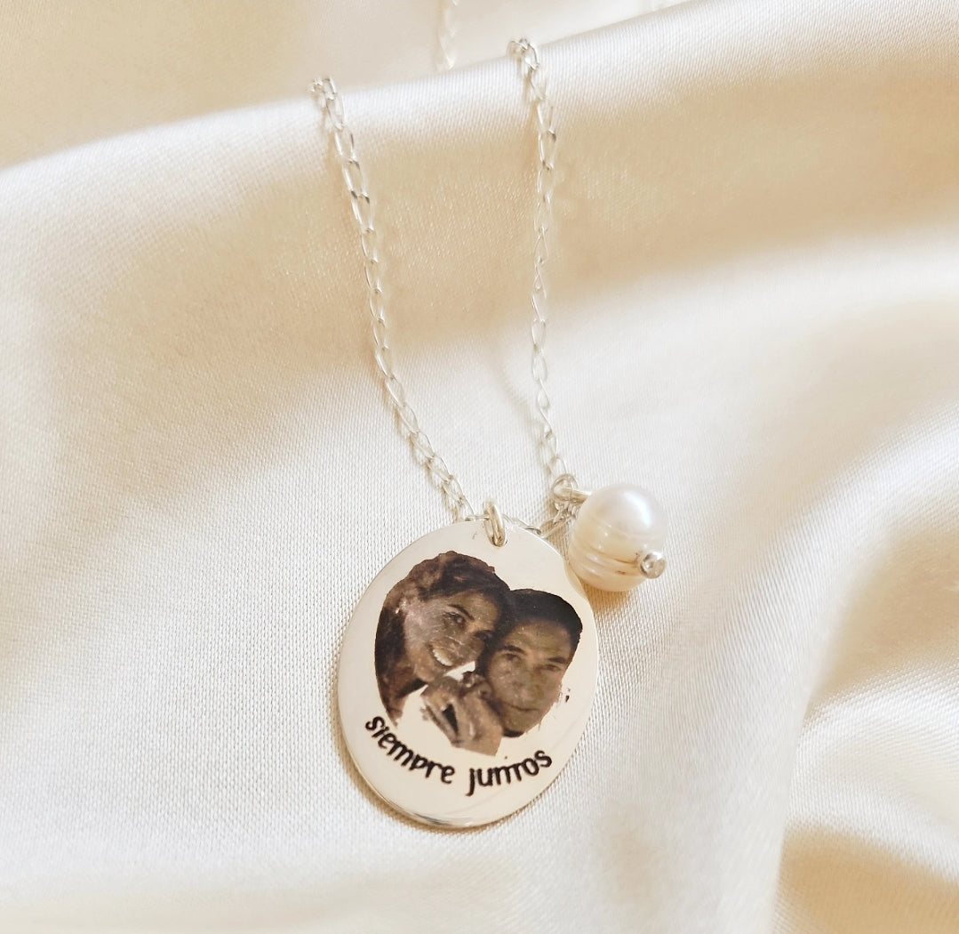 COLLAR PLATA PERSONALIZADO FOTO