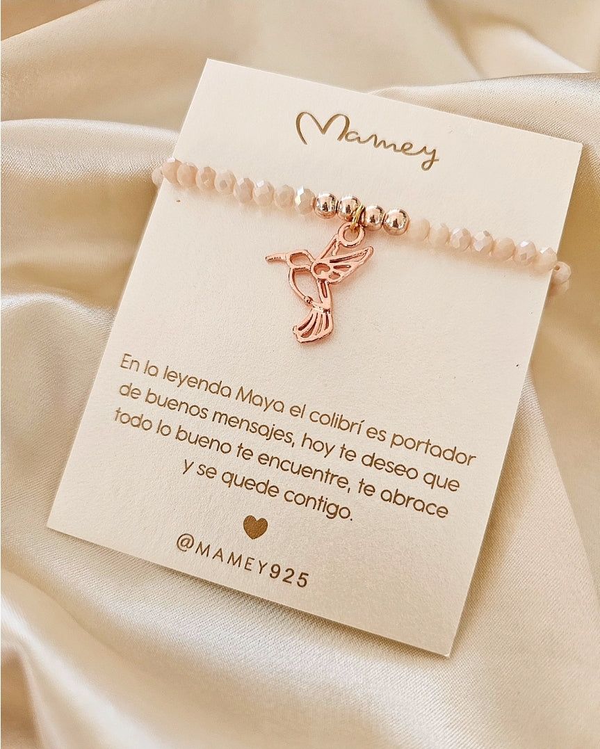 COLIBRÍ ROSEGOLD CRISTALES