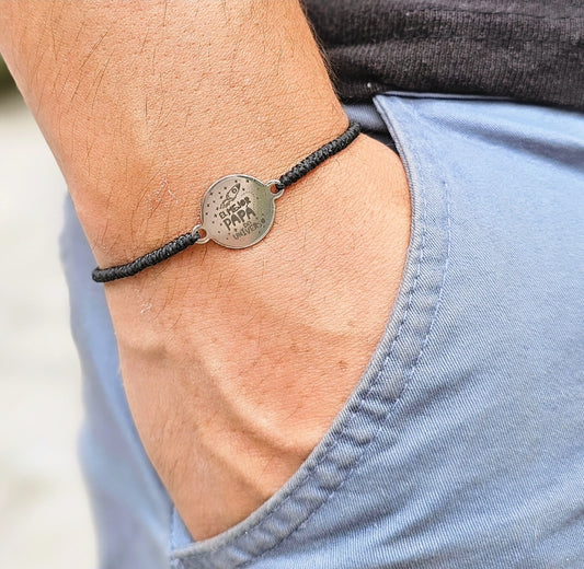 PULSERA MEDALLA MACRAMÉ