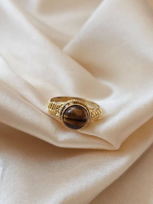 ANILLO OJO DE TIGRE ANCHO