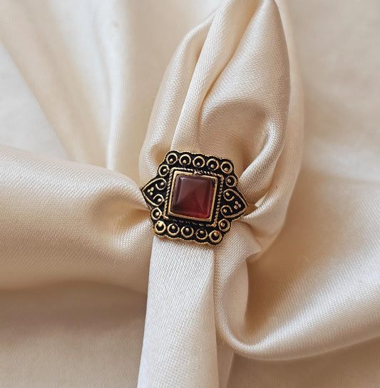 ANILLO ÁGATA CUADRADA