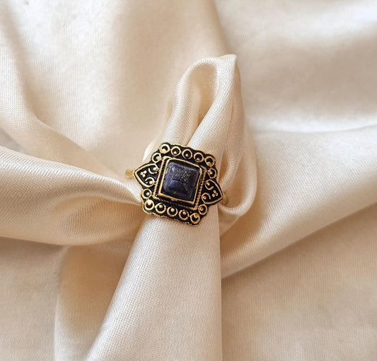 ANILLO LAPISLÁZULI CUADRADO