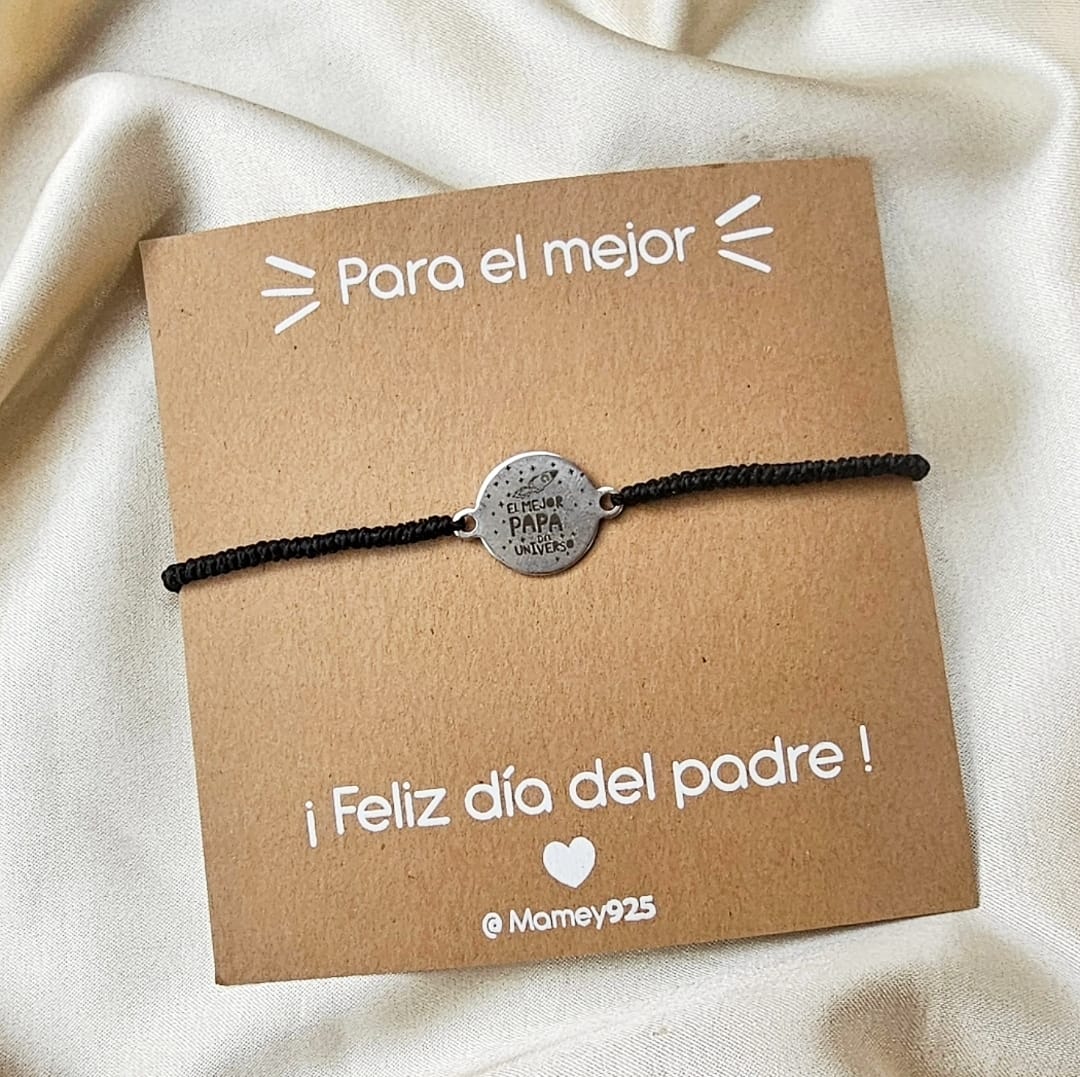 PULSERA MEDALLA MACRAMÉ