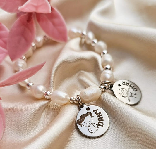 PULSERA PERLAS CON PERSONAJES